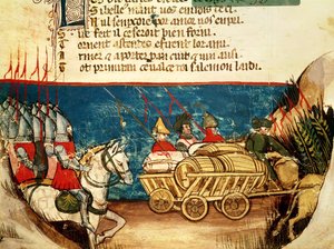 The Army of Charlemagne and the Transportation of Provisions, from a Venetian Codex by Italian School