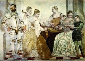 The Concert (detail) by Italian School