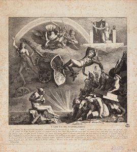 The Fall of Napoleon - Cartoon of the Fall of Italy by Italian School