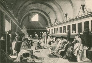 The Frigidarium of Women in the Stabian Baths as it was by Italian School