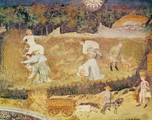 The Month of August, Detail of the Harvest by Italian School
