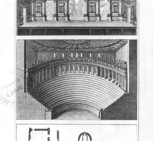 The Olympic Theatre at Vicenza, designed by Andrea Palladio by Italian School