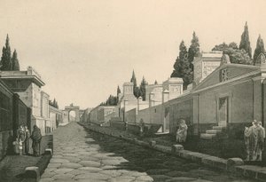 The Street of the Tombs as it was by Italian School