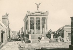 The Temple of Fortune as it was by Italian School