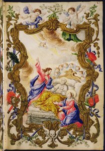 The Good Death of the Christian, from a Mariegola of the Lay Guild of the Buona Morte, c.1712-14 by Italian School