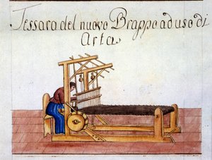 The weaving of wool. 1807. Archivio di stato de Milan by Italian School