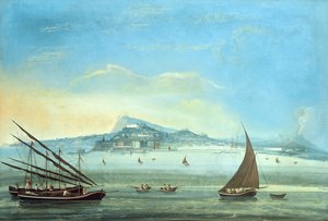 View of Naples (detail) by Italian School