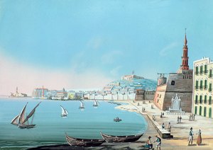View of Naples from the Carmine, c.1845 by Italian School