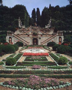 View of gardens by Italian School