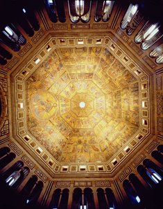 View of the Mosaic Ceiling, begun in c.1225
