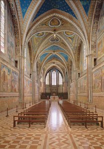 View of the interior of the Upper Church by Italian School