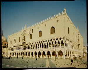 View of the west facade of the Palazzo Ducale by Italian School