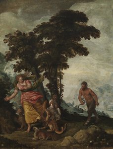 Virtue pursued by Vice, c.1570-1600 by Italian School