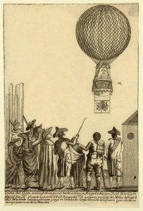 View of the Balloon Ascension before Their Majesties by Italian School