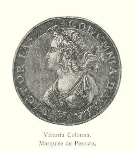Vittoria Colonna, Marquise of Pescara (engraving) by Italian School