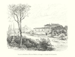 View of the Medici Summer Residence, Careggi, Sketch by M Gambillo by Italian School