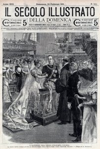 Wedding of Queen Wilhelmina of Holland and Duke Henri of Mecklembourg 1901 by Italian School