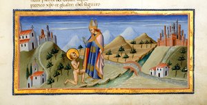 The Naked Figure of St. Francis Receives the Benediction of the Bishop of Assisi, from 