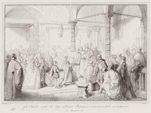 Zilia Dandolo, wife of Doge Lorenzo Priuli, swears to observe her constitutions by Italian School