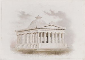 U. S. Custom House, New York Perspective, 1834 by Ithiel Town