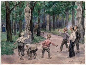 Sporting Competition in the Imperial Gardens, Saint Petersburg by Ivan Alexeyevich Vladimirov