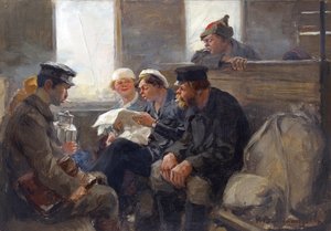 Group of Bolsheviks on a Train by Ivan Alexeyevich Vladimirov by Ivan Alexeyevich Vladimirov