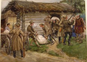 Requisition of Flour from Rich Peasants in a Village Near Pskov by Ivan Alexeyevich Vladimirov