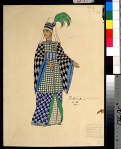 Costume Design for the Opera The Golden Cockerel by N. Rimsky-Korsakov by Ivan Yakovlevich Bilibin