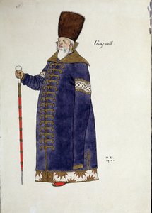 Costume Design for the Opera The Golden Cockerel by N. Rimsky-Korsakov by Ivan Yakovlevich Bilibin