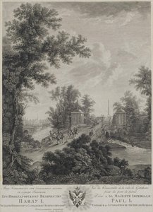 View of Connetable Square from the Stone Bridge in Gatchina, 1800 by Ivan Dmitryevich Telegin