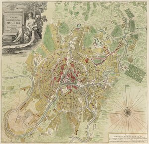 Map of Moscow, 1739