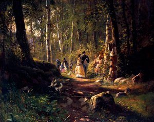 A Walk in a Forest by Ivan Ivanovich Shishkin