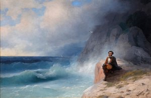 Alexander Pushkin on the Black Sea by Ivan Konstantinovich Aivazovsky