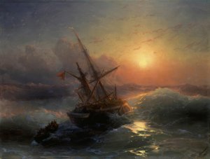 I.K. Aivazovsky, The Shipwreck / Painting, 1888