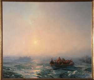 Ice drifting on the Dnieper River by Ivan Konstantinovich Aivazovsky