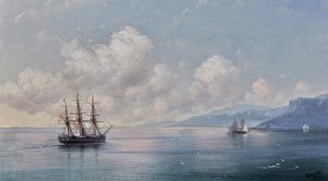 Ship off the Crimean Coast, 1881 by Ivan Konstantinovich Aivazovsky