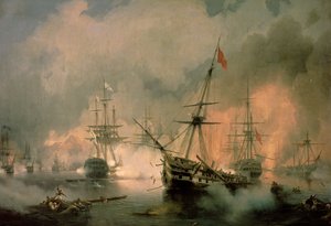 The Battle of Navarino, 20th October 1827 by Ivan Konstantinovich Aivazovsky
