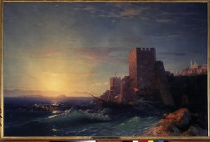 Towers on the Rocks near Bosphorus by Ivan Konstantinovich Aivazovsky