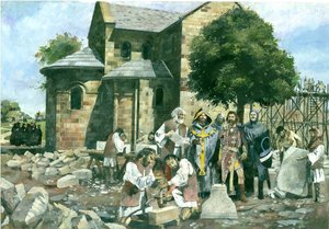 Consecration of the Abbey Church by the Archbishop of Canterbury in the Presence of William Rufus, Battle Abbey