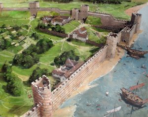 Reconstructed View of the South-East Corner of Roman London and the Future Site of the Tower of London as it Might Have Looked in About AD 400