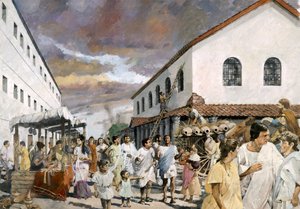 Roman Street Scene, c. 2nd century, 1990-2010 by Ivan Lapper