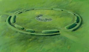 Stonehenge: Third Phase Beginning with the Setting of the Bluestones in a Double Crescent