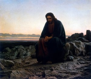 Christ in the Desert or Christ in the Wilderness by Ivan Nikolaevich Kramskoy