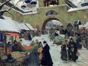 Bazaar Day in an Ancient Town