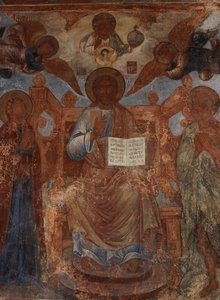 Fresco in the Cathedral of Our Lady of the Sign, Novgorod, Early 18th century by Ivan Yakovlevich Bakhmatov