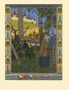 Illustration for the Fairy Tale The Feather of Finist the Falcon by Ivan Yakovlevich Bilibin