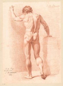 Standing Male Nude, Seen from the Back (1st Prize 1805) by Izaak Riewert Schmidt