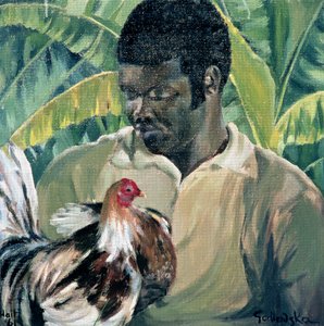 Abel with Fighting Cock, 1961