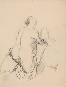 Standing Nude Woman, Seen from the Back by J.A. Jerichau