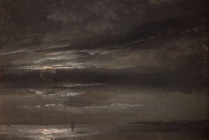 Moonlight over the Sea by Johan Christian Dahl